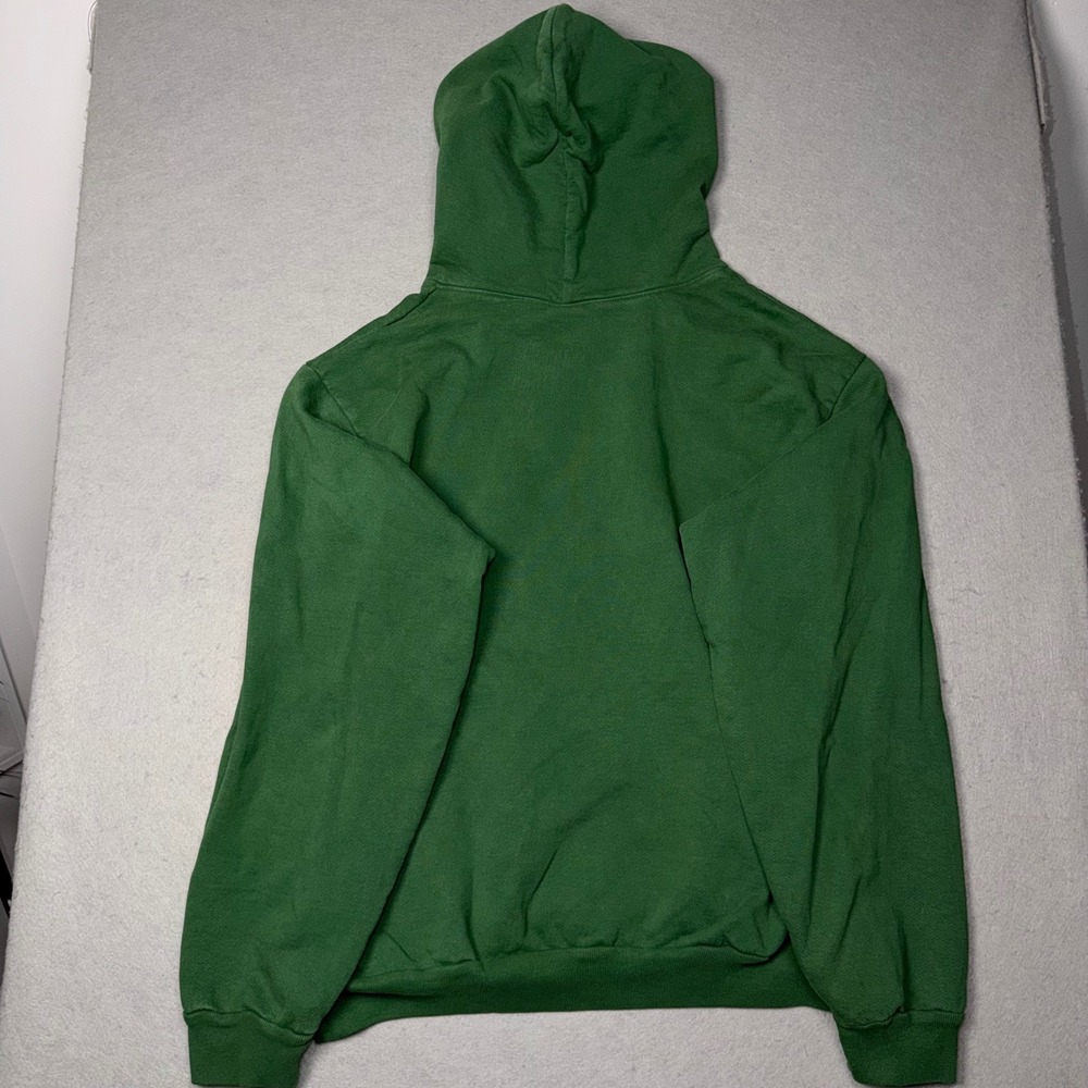Sp5der Web Hoodie Men Medium Hunter Green Graphic Pullover Streetwear Y2K Star - Picture 2 of 7